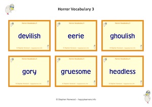 Horror vocabulary pack 3